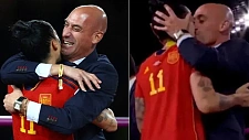 西班牙队在澳洲夺女足世界杯冠军，足协前主席强吻女球员挨罚：停权3年（组图）
