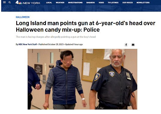 自卫被冤枉？华裔男子拿枪指头6岁男童“捍卫家园”！结果...被抓了（组图） - 1
