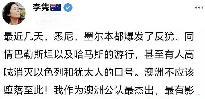 “钓鱼界”知名华人大妈表态巴以冲突：代表澳华人界阻止西方人反对以色列（组图） - 5
