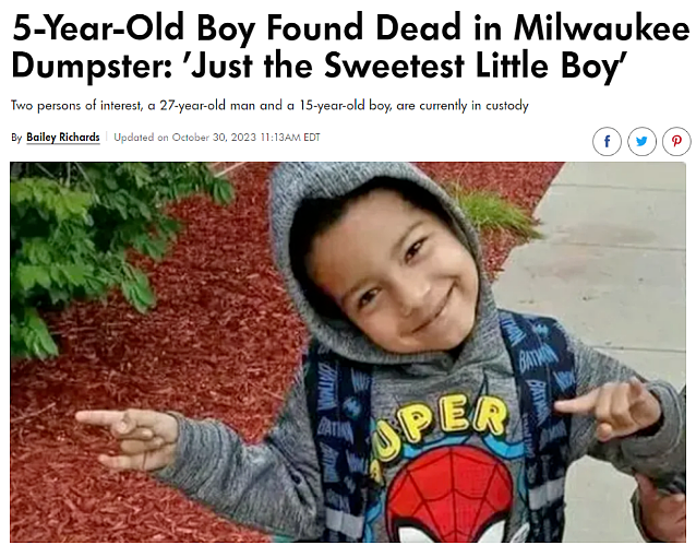 美国15岁男孩残忍杀害5岁男孩，抛尸垃圾箱！只因“我讨厌他“........（组图） - 1