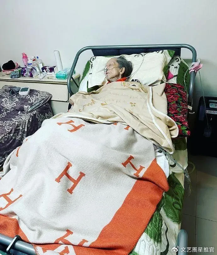 范玮琪晒75岁老母亲暴瘦病容，不忘炫爱马仕毯子，病床细节引争议（组图） - 3