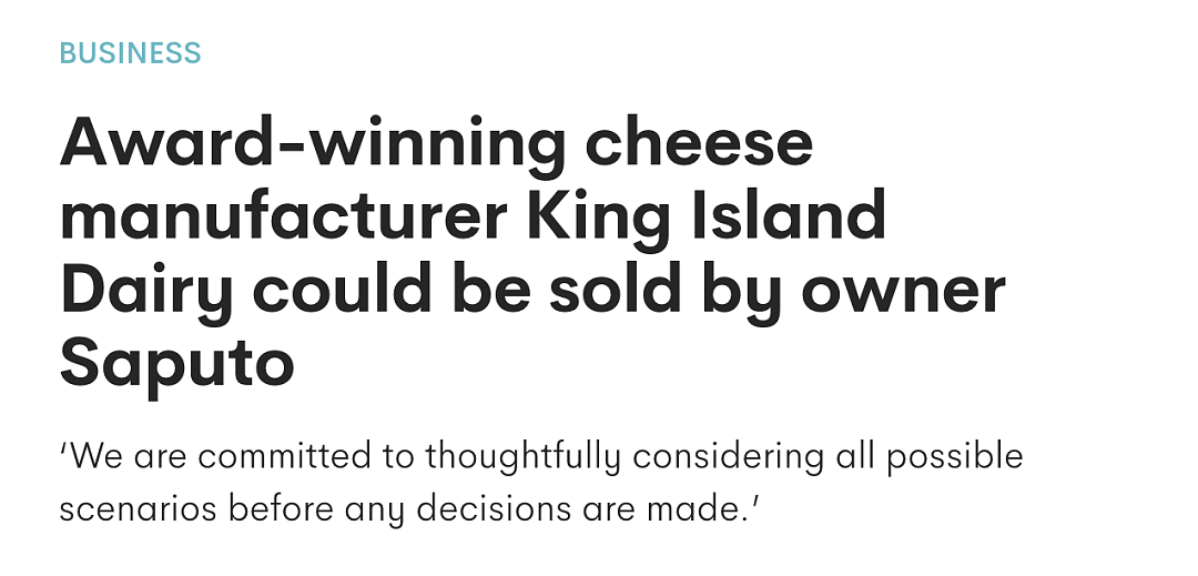 难过！澳洲知名奶酪品牌即将被出售！超市骚操作惹众怒！先涨价再回收，维州真会玩（组图） - 1