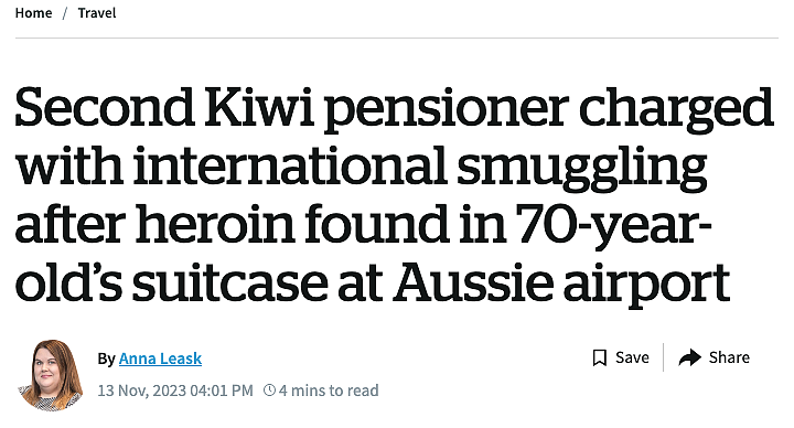 用女包装毒品！澳洲边检逮捕一名新西兰老人......（组图） - 1