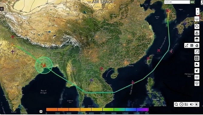 美方称盼军事对话 “末日飞机“却绕中国飞了大半圈（组图） - 2