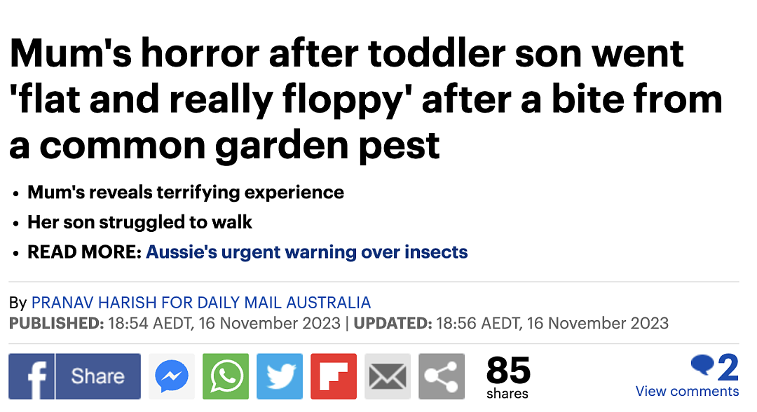 悉尼亚裔男童被虫子叮咬后，竟险些丧命！医生说：能活下来已是万幸...（组图） - 5