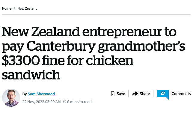 入境澳洲，新西兰老奶奶被罚$3300！只因一个小东西...（组图） - 3