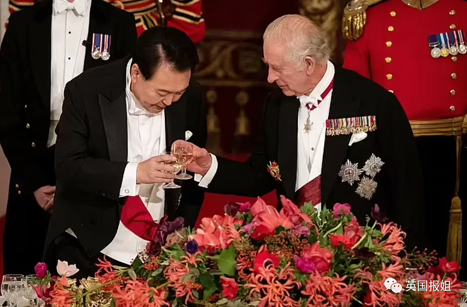 英王室为韩总统办奢华国宴！查尔斯给Blackpink发大英勋章，最抢镜的是凯特王妃的红衣美腿（组图） - 45