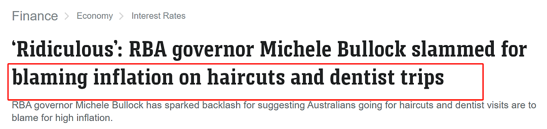 被骂惨了！澳央行行长语出惊人：理发和看牙是造成通胀的罪魁祸首（组图） - 1