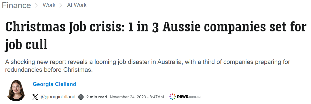 一堆人要失业了！澳洲1/3的公司计划年底前裁员，这个行业裁最多（组图） - 1