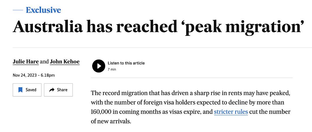 澳媒报道：澳大利亚已达移民高峰！不能再多了（组图） - 1