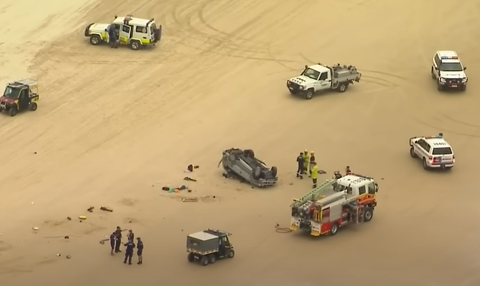 1死4伤！澳华人结伴沙滩越野，汽车侧翻连滚数圈，司机当场身亡（组图） - 2