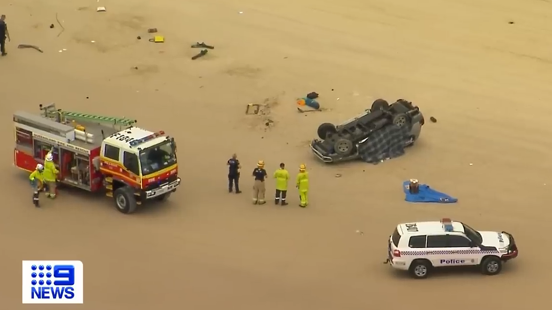 1死4伤！澳华人结伴沙滩越野，汽车侧翻连滚数圈，司机当场身亡（组图） - 7