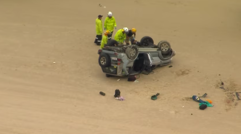 1死4伤！澳华人结伴沙滩越野，汽车侧翻连滚数圈，司机当场身亡（组图） - 4