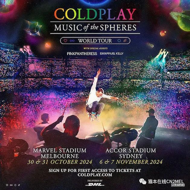 Coldplay宣布在澳加开演唱会！悉尼墨尔本都有，抢票攻略来了（组图） - 2