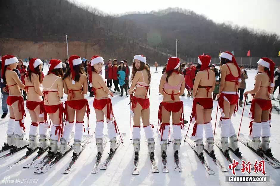 穿性感bra去滑雪的“名媛们”，真的不怕冷吗？（组图） - 14