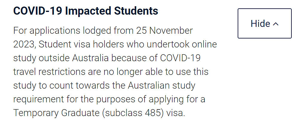 澳洲485毕业生工签不再承认境外线上课时！大流行期间网课作废？（组图） - 3