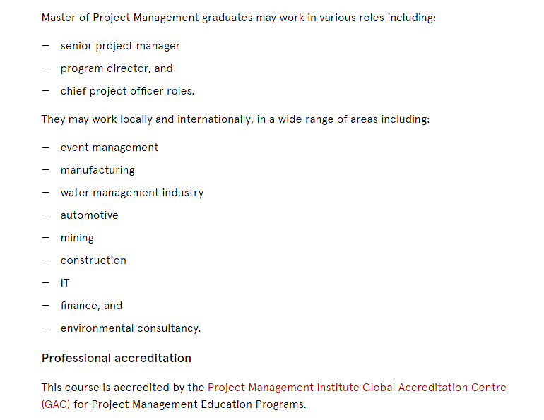 悉大2024S1最全Master of Project Management 项目管理选课指南，解决你所有疑惑（组图） - 5