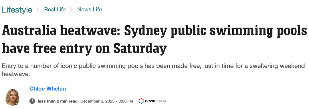 悉尼妈妈们太幸福了，CBD这些游泳池免费开放！带着娃去玩水吧（组图） - 2