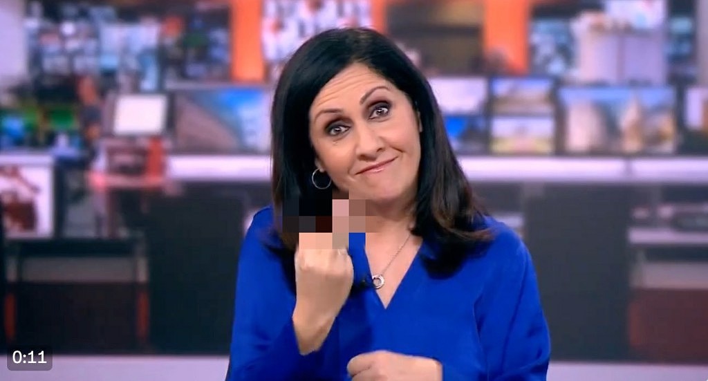 BBC女主播竖中指直播画面疯传 ！当事人道歉兼解释疯狂行为原因（视频/组图） - 3