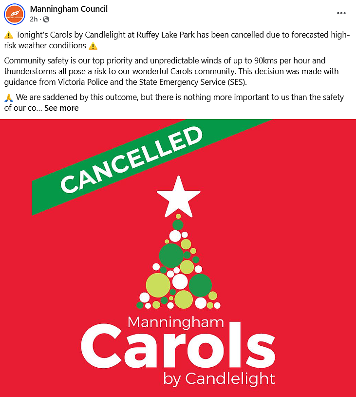 华人区圣诞活动被取消！工厂大火、大树刮倒、火车中断！墨尔本的天气太吓人了（组图） - 10