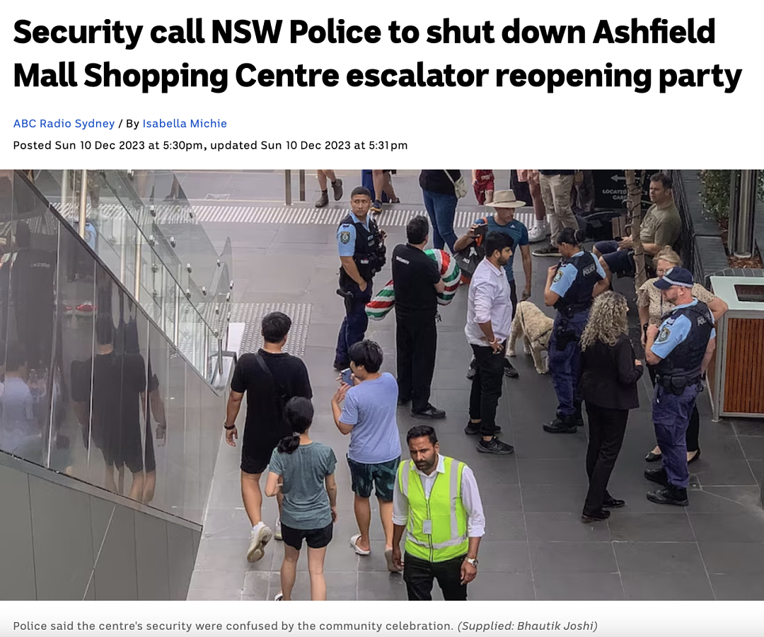 悉尼华人区商场电梯坏了4年，近日重新开放！游客现场开派对，连警察都出动了...（组图） - 1