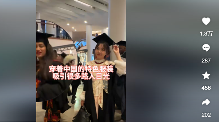 中国留学生穿汉服参加毕业典礼：一个举动让台下掌声雷动，校长都回头！（组图） - 8