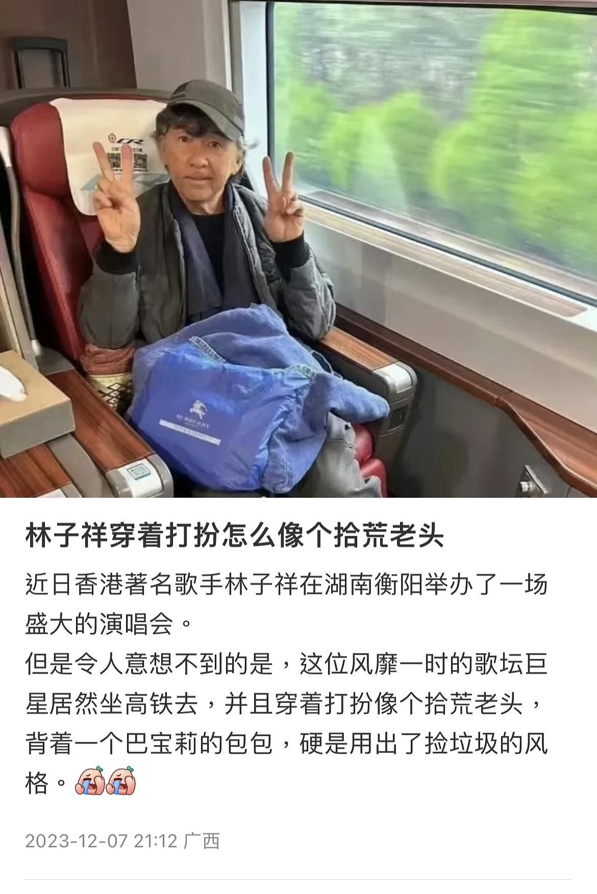 76岁巨星搭高铁去湖南被指似“拾荒老头”，惊揭身家亿亿声极低调（组图） - 6