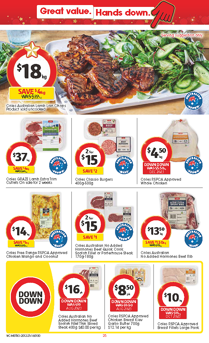 Coles 12月20日-12月26日打折，冻鸭5.7折，虾、羊肉打折（组图） - 25