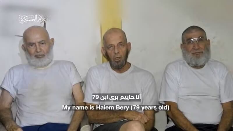 哈玛斯公布影片，以色列3名八旬人质恳求祖国救人（图） - 1