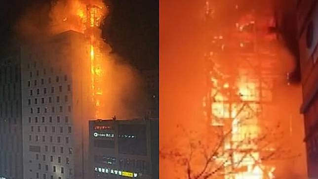 仁川酒店大火：中国女子全身二度烧伤昏迷！官员：有人从18楼跳到隔邻大厦（组图） - 4