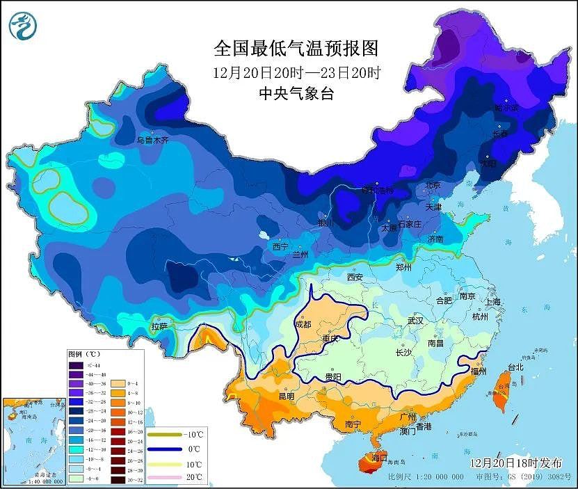 “零度线”向南挺进，中国约九成国土将被“冰冻”（组图） - 2
