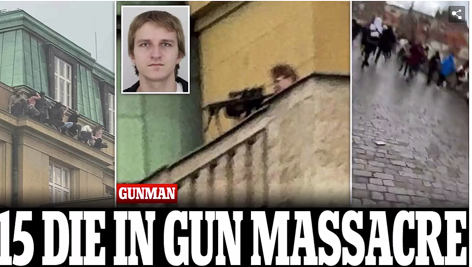 布拉格大学至少15死！枪手杀父后，站在顶楼无差别扫射！（组图） - 1
