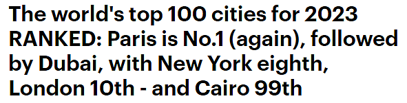 全球百大城市排名公布：澳洲这两座城市上榜，排名飙升！（组图） - 1