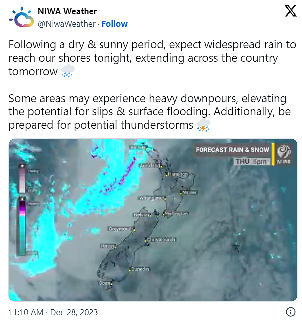 注意！新西兰今日开始下雨，跨年期间恶劣天气来袭，全国发布预警（组图） - 3