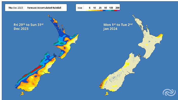 注意！新西兰今日开始下雨，跨年期间恶劣天气来袭，全国发布预警（组图） - 1
