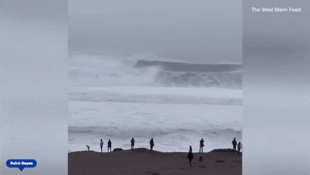 美西海岸突掀12米高巨浪 如海啸般卷走20人！ 离岸流上岸“吃人” 8人送医（组图） - 9