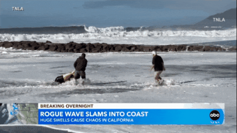 美国罕见巨浪连人带车卷走8人，40英尺高像海啸，但更恐怖的是…（视频/组图） - 8