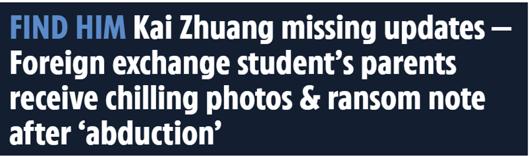 中国留学生被绑架，国内父母收到勒索信和恐怖照片！是熟人作案？（组图） - 2