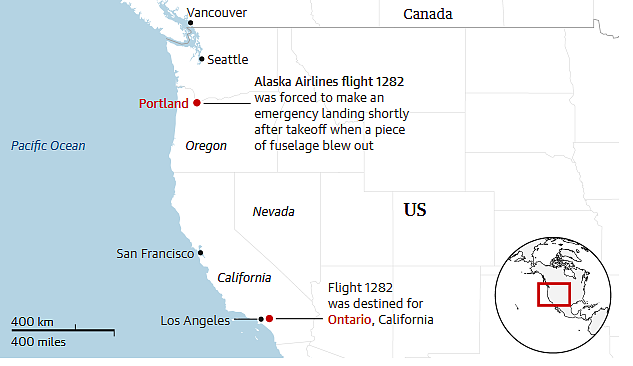 波音737Max空中机身“爆炸” ！起飞仅6分钟，机舱一片死寂，全美停飞（视频/组图） - 2