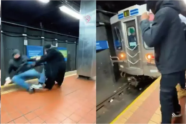 戾气重！ 两男地铁互殴 一人跌落铁轨，惨被列车碾死！ 路人拍下全过程（组图） - 4
