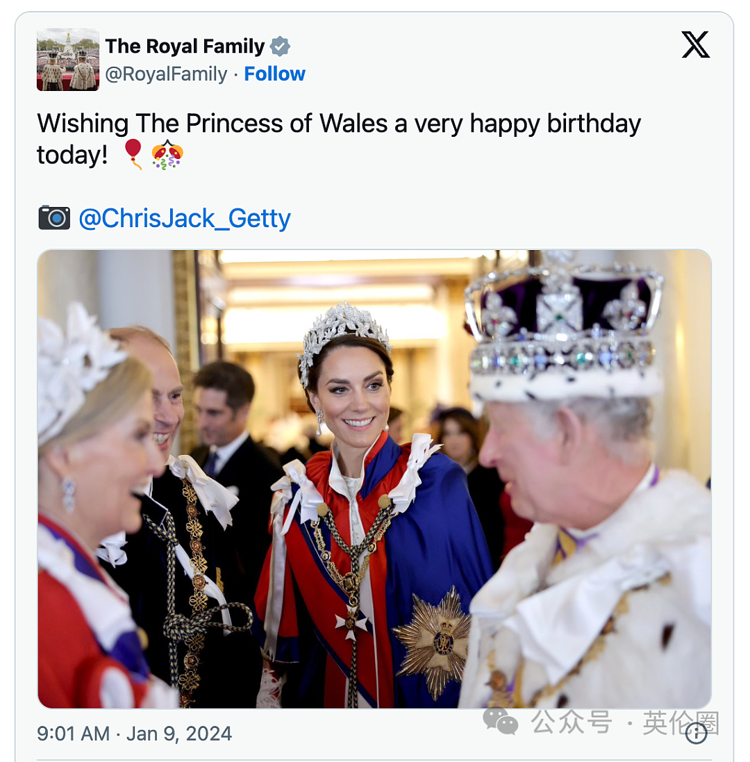 凯特王妃42岁生日快乐！ 王室发文祝贺，英媒： 她是未来女王， 君主制的中流砥柱（组图） - 1