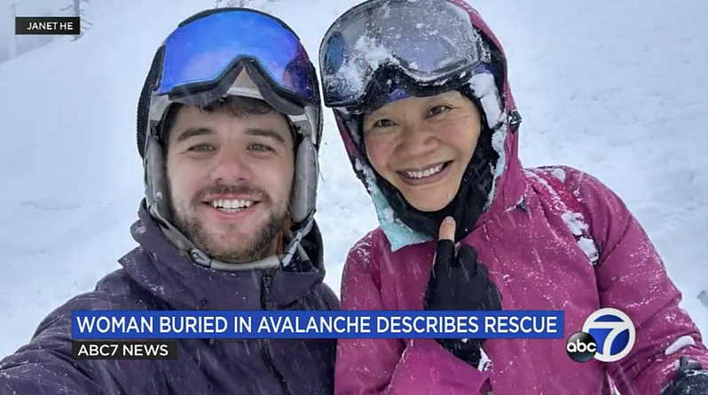 加州华裔夫妇滑雪，遇雪崩遭活埋，死里逃生只因...（组图） - 1