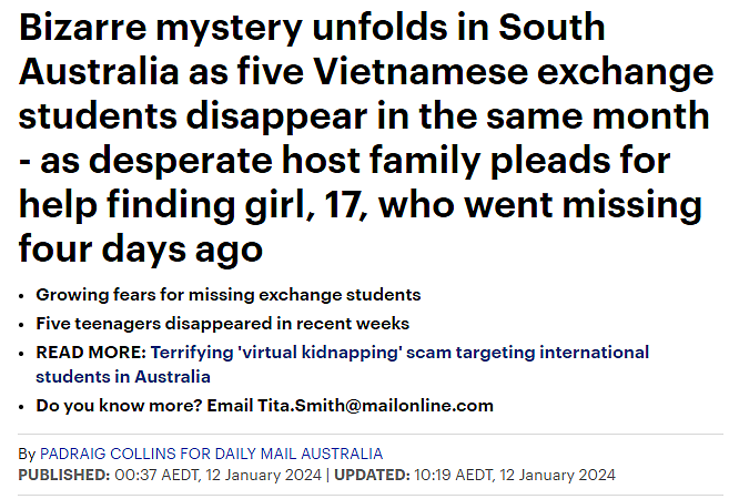 手机关机，社交账户全部注销！多名亚裔留学生在澳离奇失踪，警方急寻...（组图） - 4
