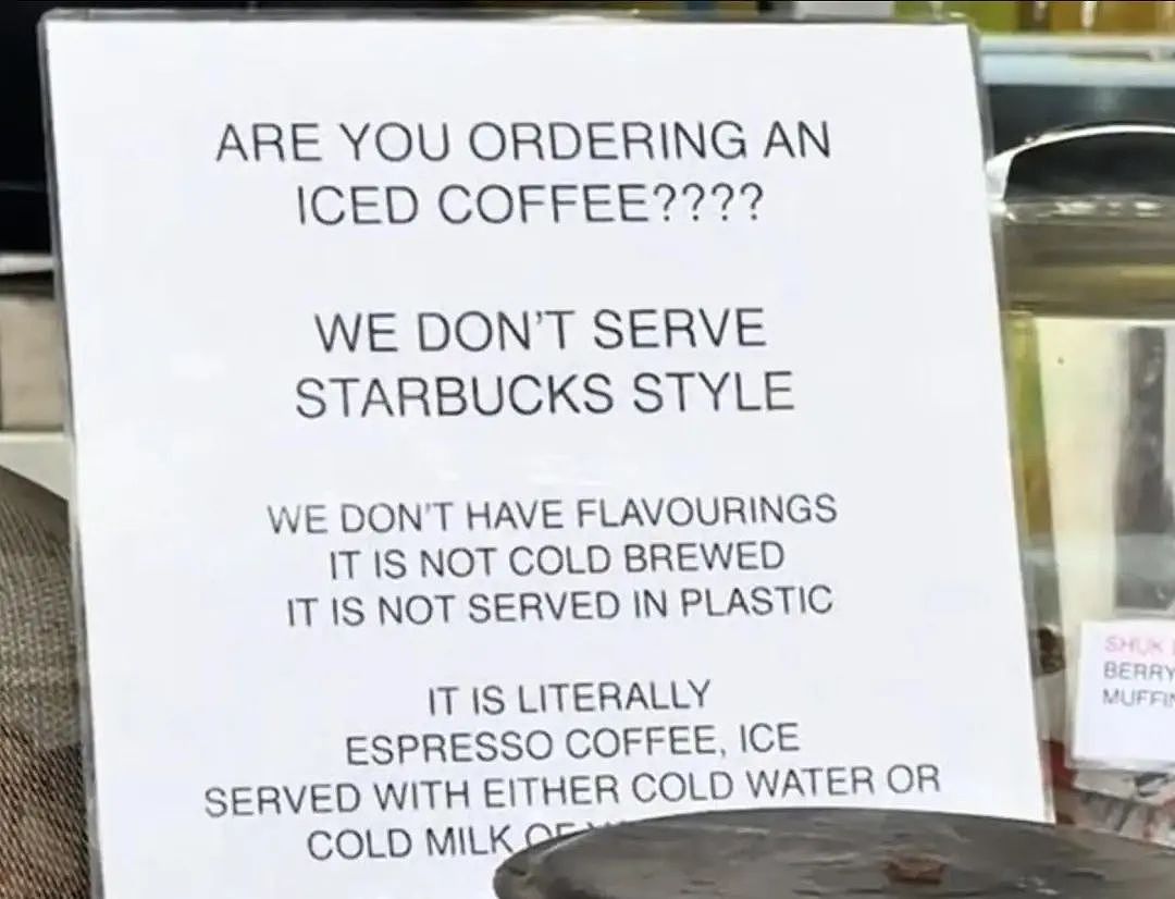 澳洲一咖啡店公开声明！“不卖星巴克”，网友直言：这才是正确做法（组图） - 2