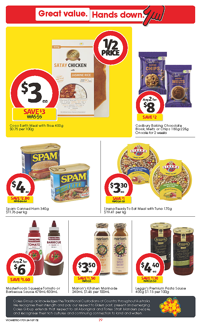 Coles 1月17日-1月23日打折,冻鸭5.6折(组图) - 29