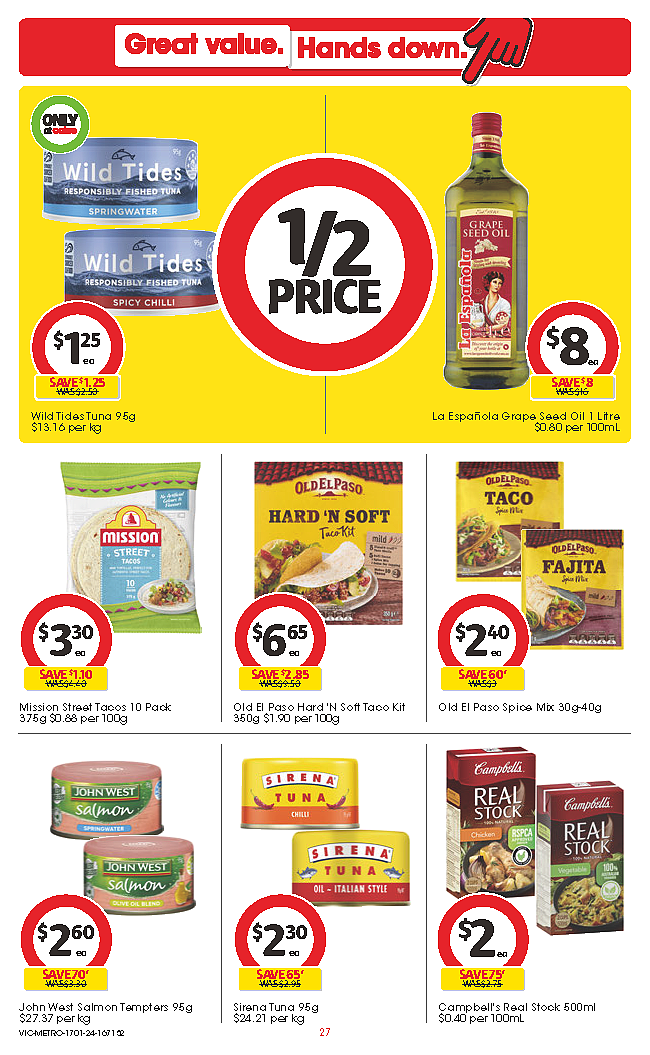 Coles 1月17日-1月23日打折,冻鸭5.6折(组图) - 27