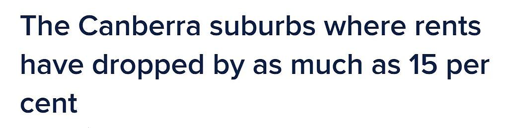 高达15%！堪培拉Deakin等地区逆势而下，房屋租金同比大幅下降，对租户更加有利（组图） - 2
