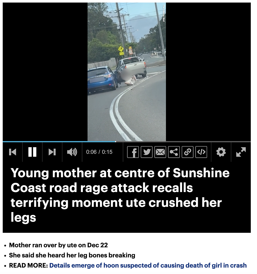 太恐怖了！澳洲妈妈被故意碾断双腿，鲜血瞬间喷出，“只听到骨头断裂声”...（组图） - 1
