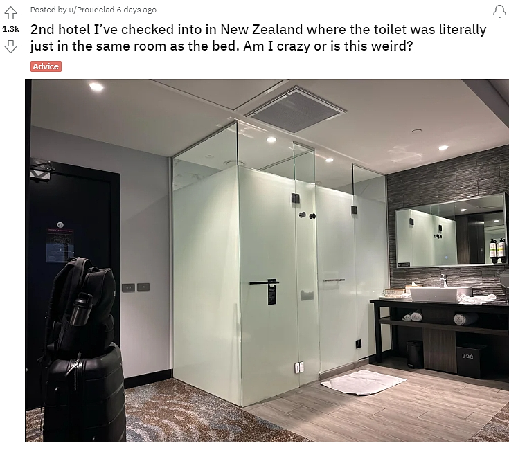 风靡中国的“透明厕所”亮相新西兰五星酒店！游客惊掉下巴，本地人要求整改......（组图） - 1