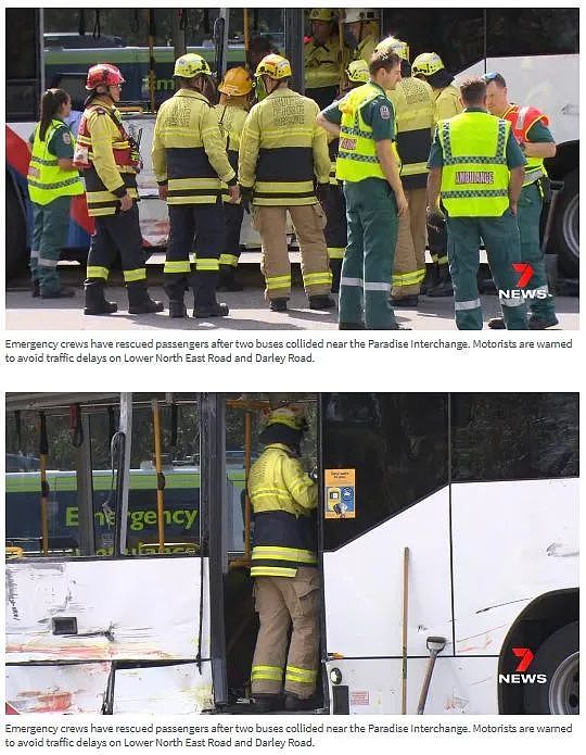 南澳两辆巴士相撞，交通严重延误（组图） - 2